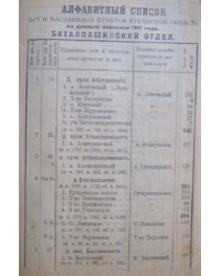 Список населенных пунктов Баталпашинского отдела (по данным переписи 1917 года)