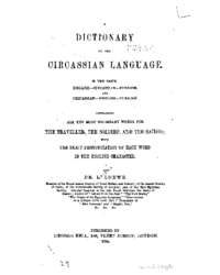 A Dictionary of the Circassian Language